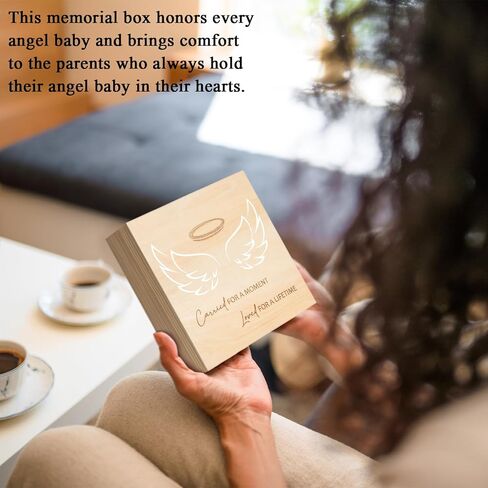 Miscarriage Memorial Box - Miscarriage Gift for Mothers Fathers Parents, Baby Loss Care Package, Pregnancy/Infant Loss Keepsake Box, Angel Baby Memory, Loss of Baby Sympathy Gift Bereavement in Kuwait