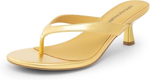 DREAM PAIRS Women’s Kitten Heel Flip Flops, Low Heel Dress Sandals with Thong Strap, Elegant Slip On Summer Shoes in Saudi Arabia