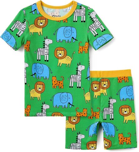 PATPAT Baby & Toddler Pajamas with Organic Cotton, Snug Fit PJs for Girls Boys Kids, Soft & Stretchy Short Summer Sleepwear in Saudi Arabia