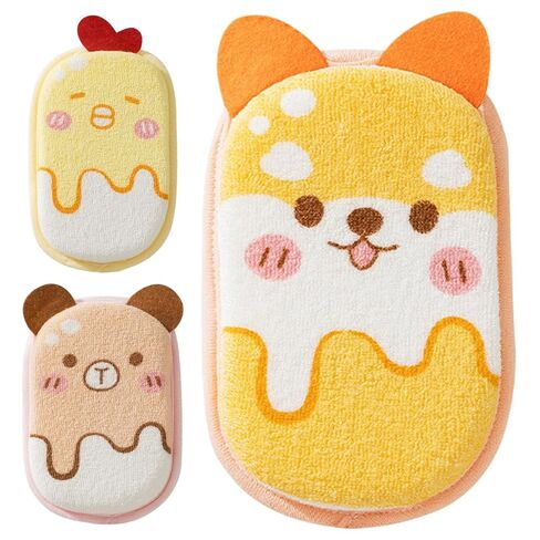 3Pcs Baby Washcloths, Super Absorbent & Soft Wash Mitt Cute Cartoon Animal Gentle Scrub for Baby, Toddler, and Kids Bath and Shower, Xmas Decor in Kuwait