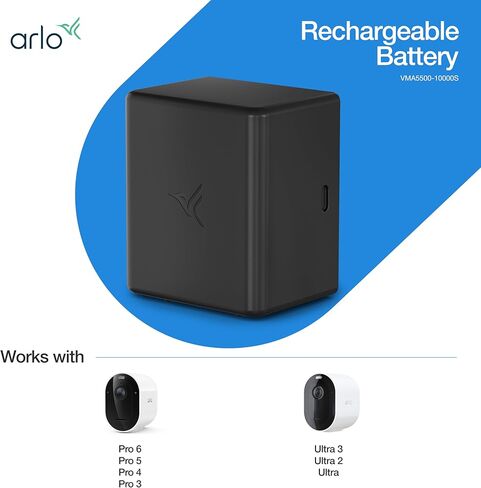 بطارية كاميرا Arlo القابلة لإعادة الشحن - ملحق معتمد من Arlo - تعمل مع سلسلة Arlo Pro 3 وما فوق، جميع سلاسل Ultra in Kuwait