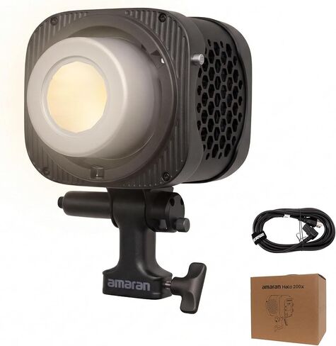 مصباح فيديو LED COB ثنائي اللون 300x من Amaran Halo، إضاءة إخراج مستمرة 305 وات 2700K-6500K، تحكم 16200 Lux@1m App/DMX، Bowens Mount Studio Monolight للتصوير الفوتوغرافي والبث المباشر وإنتاج الفيديو in Kuwait