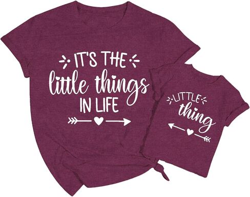 قمصان Mommy and Me It's The Little Things & Little Thing قميص Mama وقمصان صغيرة متطابقة in Kuwait