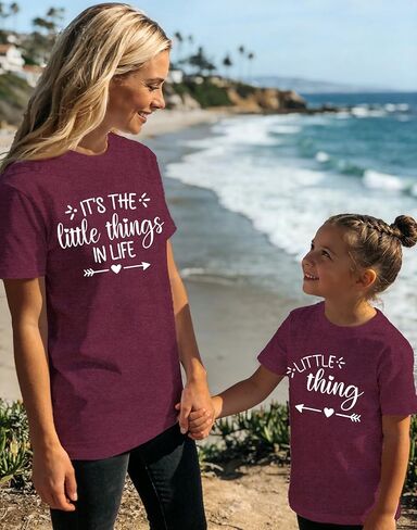 قمصان Mommy and Me It's The Little Things & Little Thing قميص Mama وقمصان صغيرة متطابقة in Kuwait