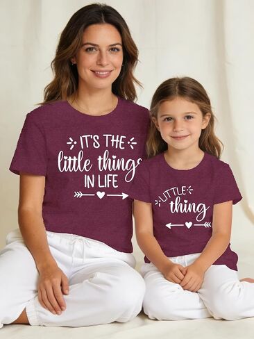 قمصان Mommy and Me It's The Little Things & Little Thing قميص Mama وقمصان صغيرة متطابقة in Kuwait