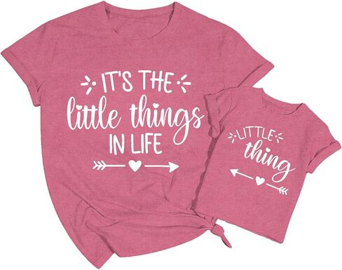 قمصان Mommy and Me It's The Little Things & Little Thing قميص Mama وقمصان صغيرة متطابقة in Kuwait