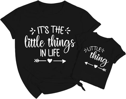 قمصان Mommy and Me It's The Little Things & Little Thing قميص Mama وقمصان صغيرة متطابقة in Kuwait