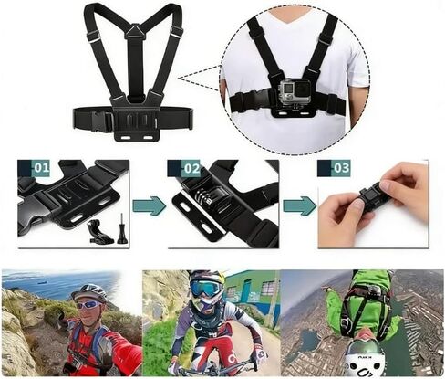 Action Camera Chest Mount Strap,Adjustable Vest Chest Harness in Kuwait