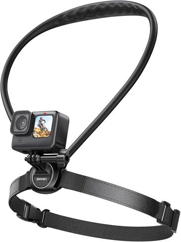 حامل للرقبة لكاميرات GoPro وInsta360 وDJI Action - حزام صدر قابل للتعديل ووسادة هوائية مريحة | 2026 حامل 2.0 مطور in Kuwait