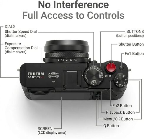 Metal Thumbs Up Grip for Fujifilm X100VI / X100V – Hot Shoe Thumb Rest Hand Grip, CNC Aluminum, Anti-Vibration, Improved One-Hand Control & Shooting Stability in Kuwait