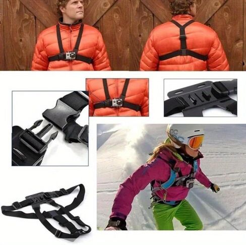 5 in 1 Mobile Phone Chest Strap Mounting Holder First Angle Video Record Life Phone Bracket Fixed Live Broadcast Accessories (Black) in Saudi Arabia