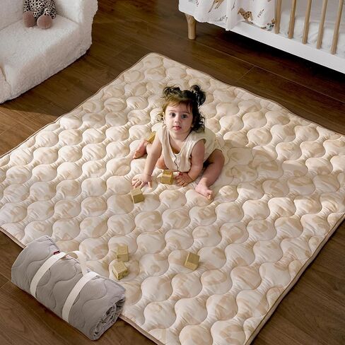 سجادة لعب الأطفال من مومكوزي للأرضية، سجادة لعب سميكة مقاس 50 × 50، رفيق اللعب لوقت بطن الطفل، مقاومة للماء وغير قابلة للانزلاق، سجادة خارجية قابلة للطي مع مقبض للحمل، عالم الغابات in Kuwait