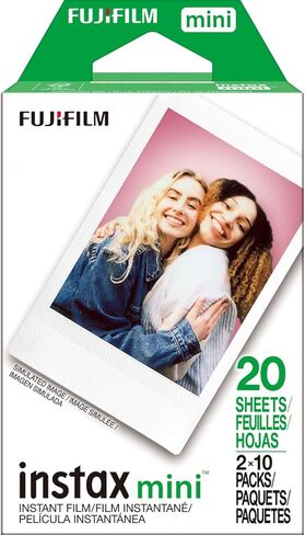 Fujifilm instax mini Link+ Smartphone Printer Bundle with 20 Exposures Instant Mini Film + Mini Album, Borders, Stickers & Clips + Cleaning Cloth (4 Items) in Kuwait