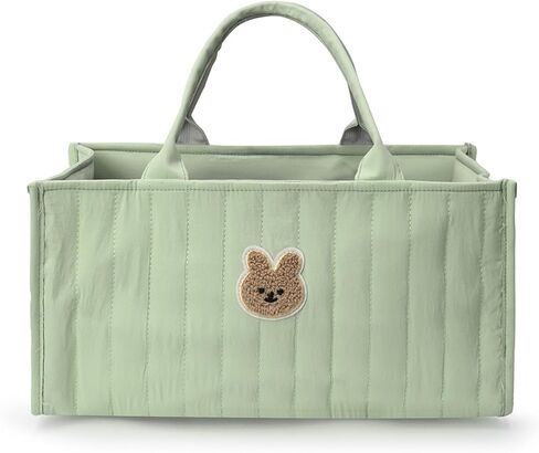 Diaper Caddy Organizer,Cute Floral Nursery Storage Basket,Soft Portable Changing Table Car Caddy Organizer Gift (Floral B) in Kuwait