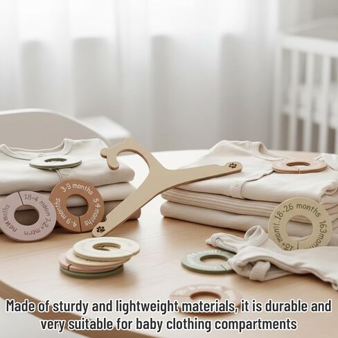 14 Pieces Baby Clothes Dividers Set with 8 Baby Closet Dividers,nd 6 Cat Paw Hangers, Plastic Baby Size Closet Dividers for Nursery Organization in Kuwait