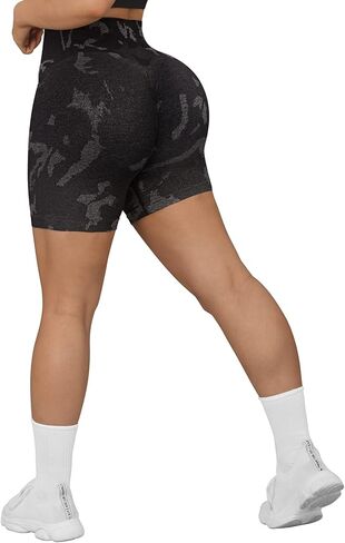 RUUHEE Women Seamless Scrunch Butt Contour Yoga Short 5" High Waist Booty Workout Biker Shorts in Saudi Arabia