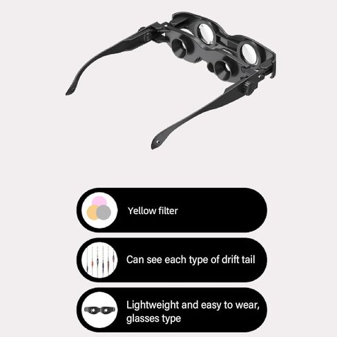 3X Opera Binocular Glasses Fishing Binocular Glasses Yellow Filter Independently Manual Focusing Fishing Scope Glasses for Theater Concerts TV Sports in Kuwait