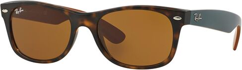 Ray-Ban RB2132 NEW WAYFARER Sunglasses For Men For Women + BUNDLE with Designer iWear Eyewear Kit (Rubber Black on Black/G-15 Green) in Saudi Arabia