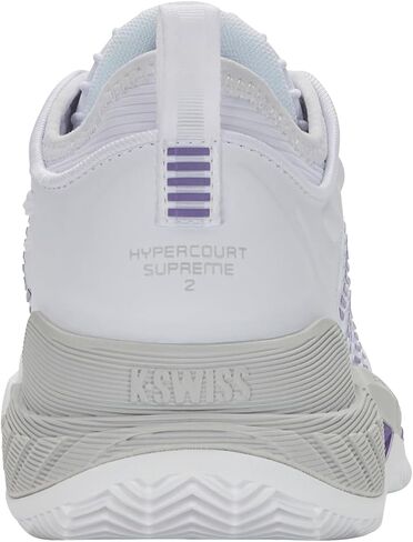 K-Swiss Women's Hypercourt Supreme 2 Clay Tennis Shoe (White/Lunar Rock/Purple Haze) in Kuwait