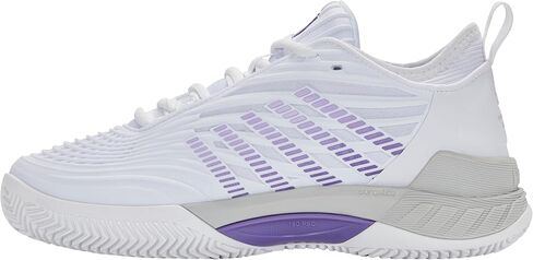 K-Swiss Women's Hypercourt Supreme 2 Clay Tennis Shoe (White/Lunar Rock/Purple Haze) in Kuwait