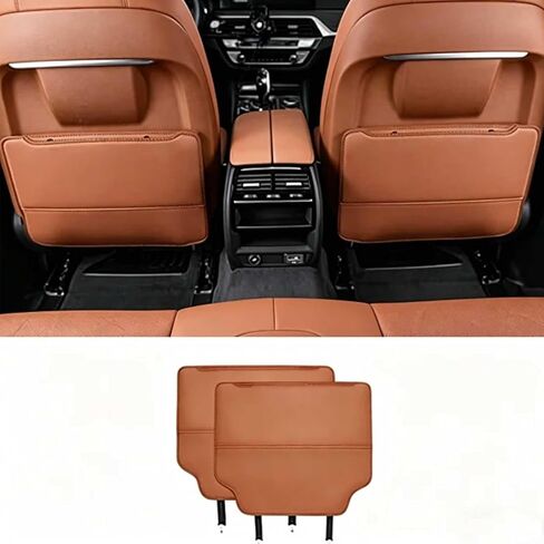 Car Kick Mats for Benz CLE 2024-2026, Car Back Seats Leather Anti Kick Pad Seats Back Protector Cover Waterproof Protective Mat,Red in Saudi Arabia