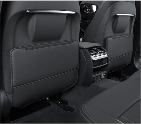 Car Kick Mats for Benz CLA 2014-2026, Car Back Seats Leather Anti Kick Pad Seats Back Protector Cover Waterproof Protective Mat,Brown in Saudi Arabia