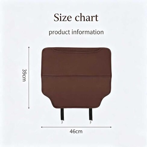 Car Kick Mats for Benz CLA 2014-2026, Car Back Seats Leather Anti Kick Pad Seats Back Protector Cover Waterproof Protective Mat,Brown in Saudi Arabia