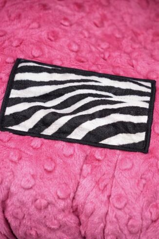 Infant Car Seat Cover with Canopy, Zebra Print and Hot Pink Minky, Safari Theme with Strap Covers in Kuwait