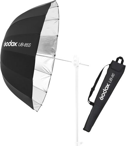 Godox UB-85S 33.5'' Black Silver Parabolic Reflective Umbrella Soft Umbrella Studio Light Umbrella in Kuwait