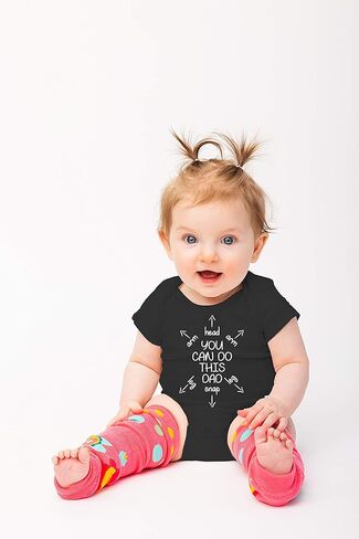 You Can Do This Dad - Funny Baby Essentials Bodysuit - Cute Baby Girl Clothes Newborn Boy Outfit (Newborn, Black) in Kuwait