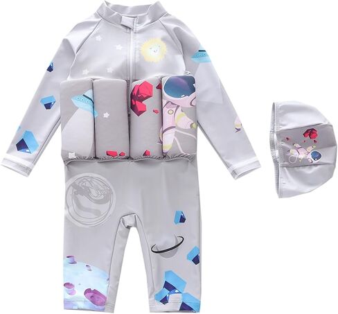 IDOPIP Toddler Kid Boy Floatation Swimsuit with Adjustable Buoyancy Baby Float Suit Swim Vest One Piece Swimsuit Bathing Suit in Kuwait