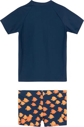Gottex Kids Little Gents Short Sleeve Swim Short Set Swimwear Chlorine Fade Resistant and Built-in 50+ UPF UV Protection in Saudi Arabia