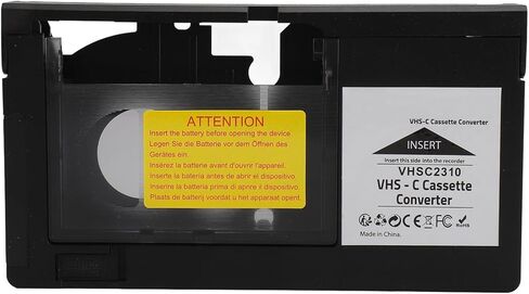 محول كاسيت لكاميرات الفيديو Dioche VHS - تشغيل وتسجيل أشرطة VHSC المتوافقة مع أشرطة SVHSC وSVHS | تصميم سهل الاستخدام مع مفتاح تحكم واحد | إحياء العزيزة in Kuwait