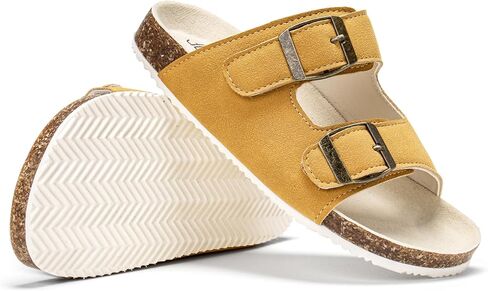 Boys Girls Cork Footbed Sandals Comfy Summer Slides with Adjustable Straps for Indoor Outdoor in Saudi Arabia
