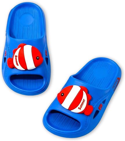 Kids Cloud Slides Boys Girls Slides Non-slip Summer Beach Pool Shoes EVA Girls Everday Slip on Slide Sandals Garden Slippers Bathroom Shower Shoes in Kuwait