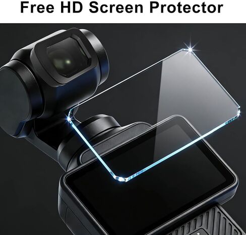 عدسة مغناطيسية ذات زاوية واسعة عالية الدقة لـ DJI Osmo Pocket 3 Pocket 4، زجاج بصري مطلي متعدد الطبقات، مع صندوق محمول وواقي شاشة in Kuwait