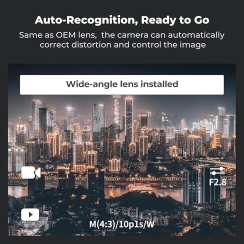 برغي K&F CONCEPT على عدسة واسعة الزاوية متوافقة مع DJI Osmo Action 6 فقط، 185 درجة FOV Boost متعددة الطبقات HD ملحقات كاميرا الحركة الزجاجية البصرية عدسة منظور أوسع مع غطاء سيليكون in Kuwait