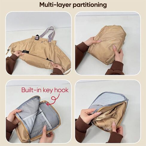 Everyday Bag Tote for Women Large Capacity with 15 Compartments Travel Work Shoulder Bag Convertible Diaper Backpack Organizer Water-Resistant Lay-Flat Hospital Essentials for Teacher Work Daily Use in Kuwait