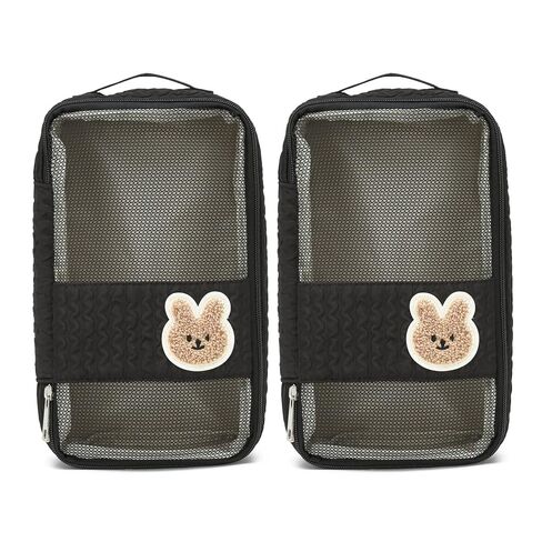 Diaper Bag Organizer Pouches - 2 Pack, small diaper bag Mini Purse, Travel Baby Bag for boys & Girls, Black in Saudi Arabia