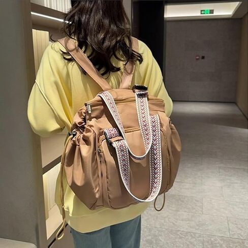 حقيبة حمل يومية للنساء سعة كبيرة مع 15 حجرة للسفر وحقيبة كتف للعمل وحقيبة ظهر للحفاضات قابلة للتحويل ومنظم حقيبة ظهر مقاومة للماء وأساسيات المستشفى المسطحة للعمل المدرسي والاستخدام اليومي in Kuwait