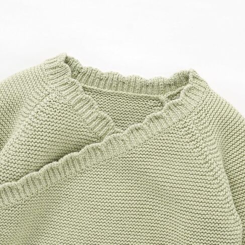 Opewod Unisex Baby 3 Piece Sweater Set Cotton Knit Romper with Hat and Booties, Long Sleeve Outfit Newborn Infant Clothes in Saudi Arabia