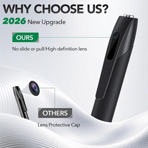 1080P Full HD Hidden Camera Pen, Security Camera for Home & Nanny Use, Long Battery Life, Easy One-Button Operation (2026 Upgrade) in Kuwait