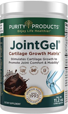 Purity Products Joint Gel Formula from Bioactive Collagen Peptides + MSM - Supports Joint Function + Flexibility While Fortifying Joint Cartilage - Dual Action, Super Chocolate Powder - 30 Servings in Kuwait