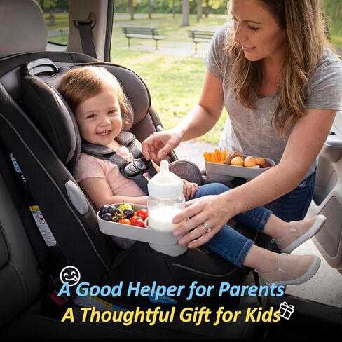 Cup Holder Replacement with Snack Tray for Safety 1st EverFit/Grow and Go Child Car Seat, Travel Tray with Cup Holder, Child Car Seat Accessory, Dishwasher Safe, Great Partner for Parent, Grey in Kuwait