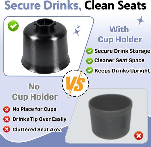 2-Pack Cup Holder Replacement for Safety 1st EverFit & Grow and Go, Compatible with Maxi-COSI Pria & Cosco All-in-One Car Seat Model C6577, Snap-On Installation, Durable ABS, Anti-Spill Design in Kuwait