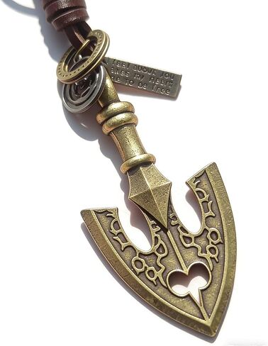 MYAROMA FINDINGS JoJo's Bizzare Adventure Arrow Head Keychain Antique Bronze Styling Leather Keychains in Saudi Arabia
