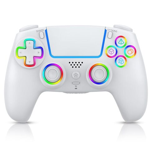 وحدة تحكم لاسلكية AFMVV لجهاز PS5 مع RGB LED، TURBO، اهتزاز مزدوج، مستشعر جيروسكوبي 6 محاور، لوحة اللمس، مريحة لوحدة تحكم Playstation 5، متوافقة مع PlayStation 5/PC/Mac/ios، مضادة للانزلاق in Kuwait