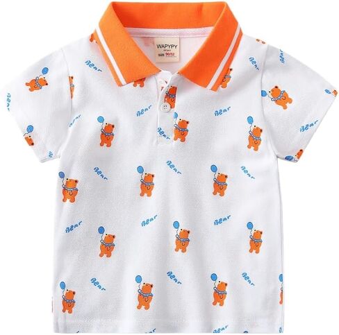 Kids Short Sleeve Polo Shirt Boys Casual Cotton T-Shirt Toddler Graphic Tee Children’s Stand Collar Top Playwear in Kuwait