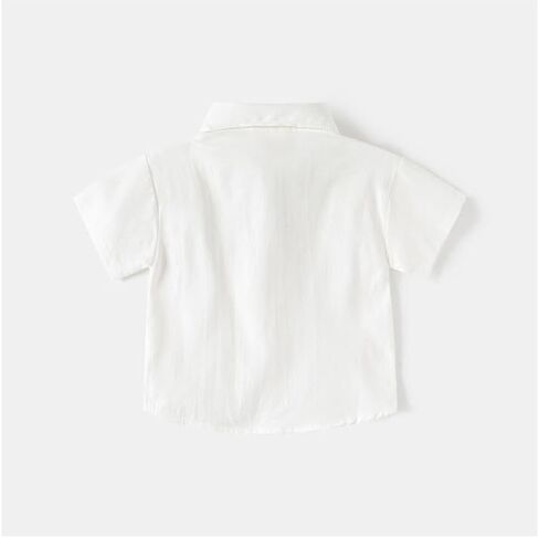 Children's top Boys and Girls Short-Sleeved Turtleneck Polo Baby Grid tie Shirts Summer Tops in Saudi Arabia