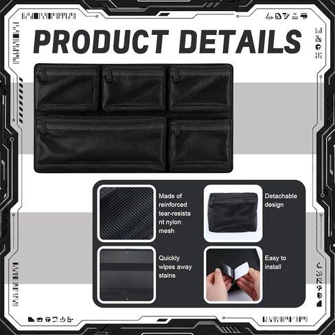 Thinkday Mesh Lid Organizer Compatible with 5800 Cases Include 7 Nylon Removable Pockets 1 Hook and Loop Strap and 6 Screws Fits Camera Case, Diving Dry Boxes, Hard Cases & Toolboxes in Kuwait